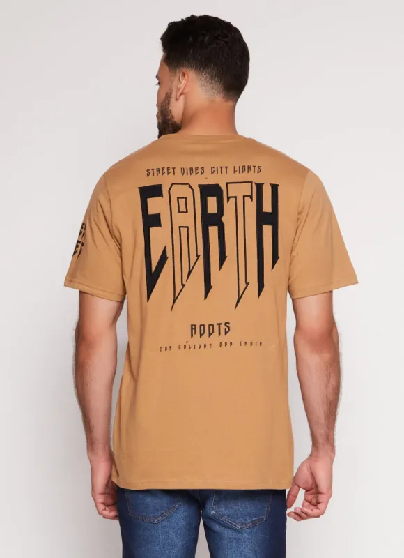 Mens Earth Roots Short Sleeve Graphic Tee sold by Rainbow
