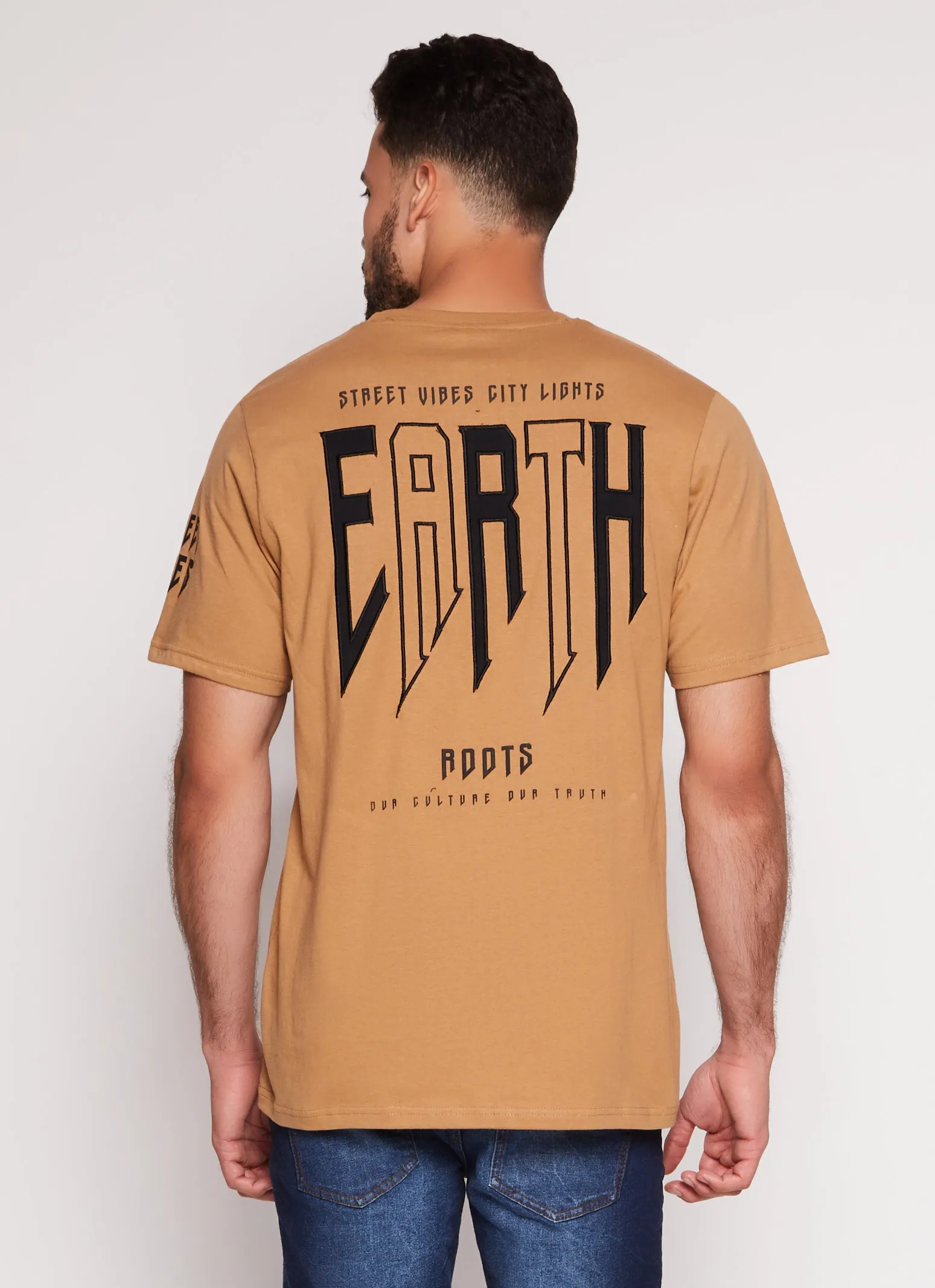 Mens Earth Roots Short Sleeve Graphic Tee sold by Rainbow