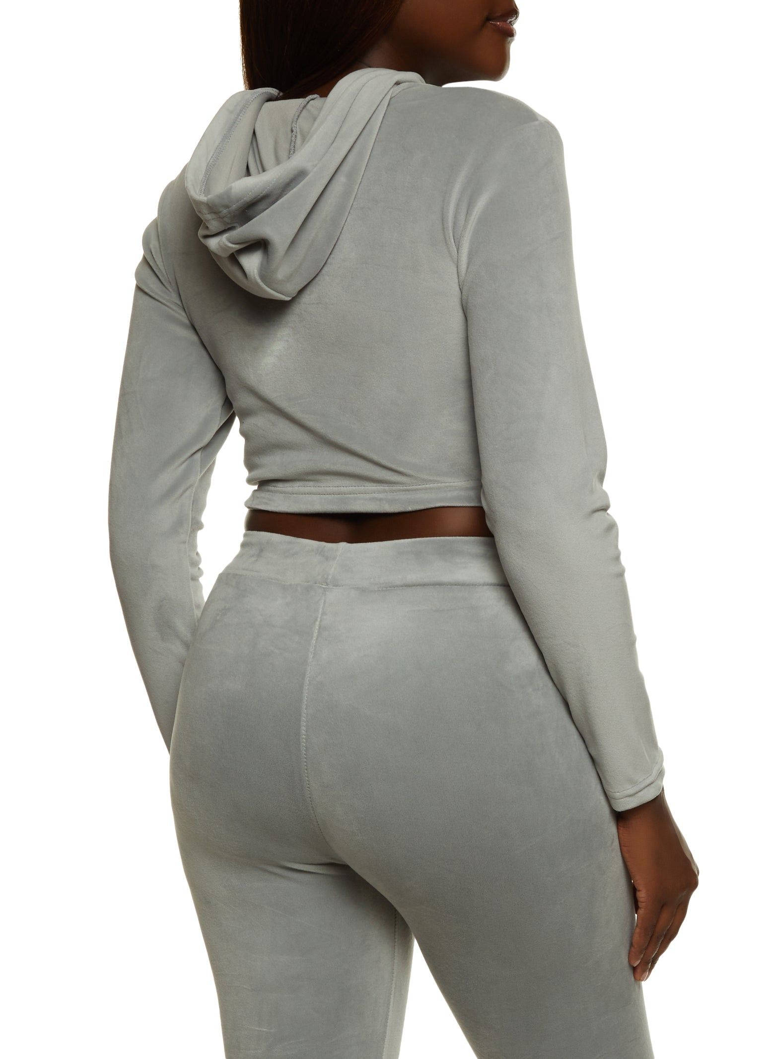 Velour Drawstring Hem Pullover Hoodie sold by Rainbow product image thumbnail 3