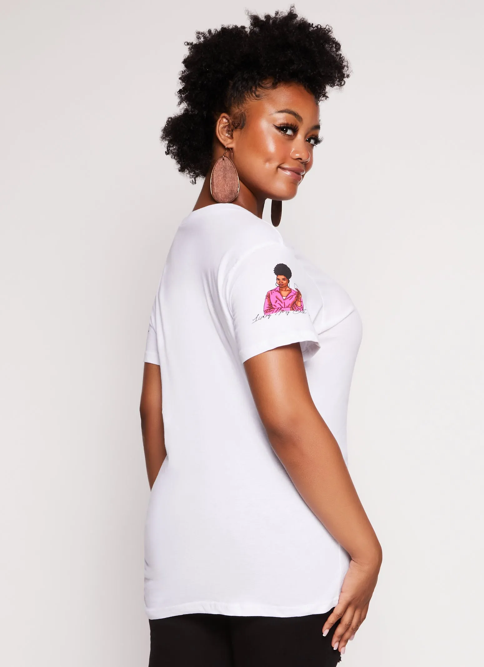 Plus Size Living My Best Life Graphic Tee sold by Rainbow product image thumbnail 3