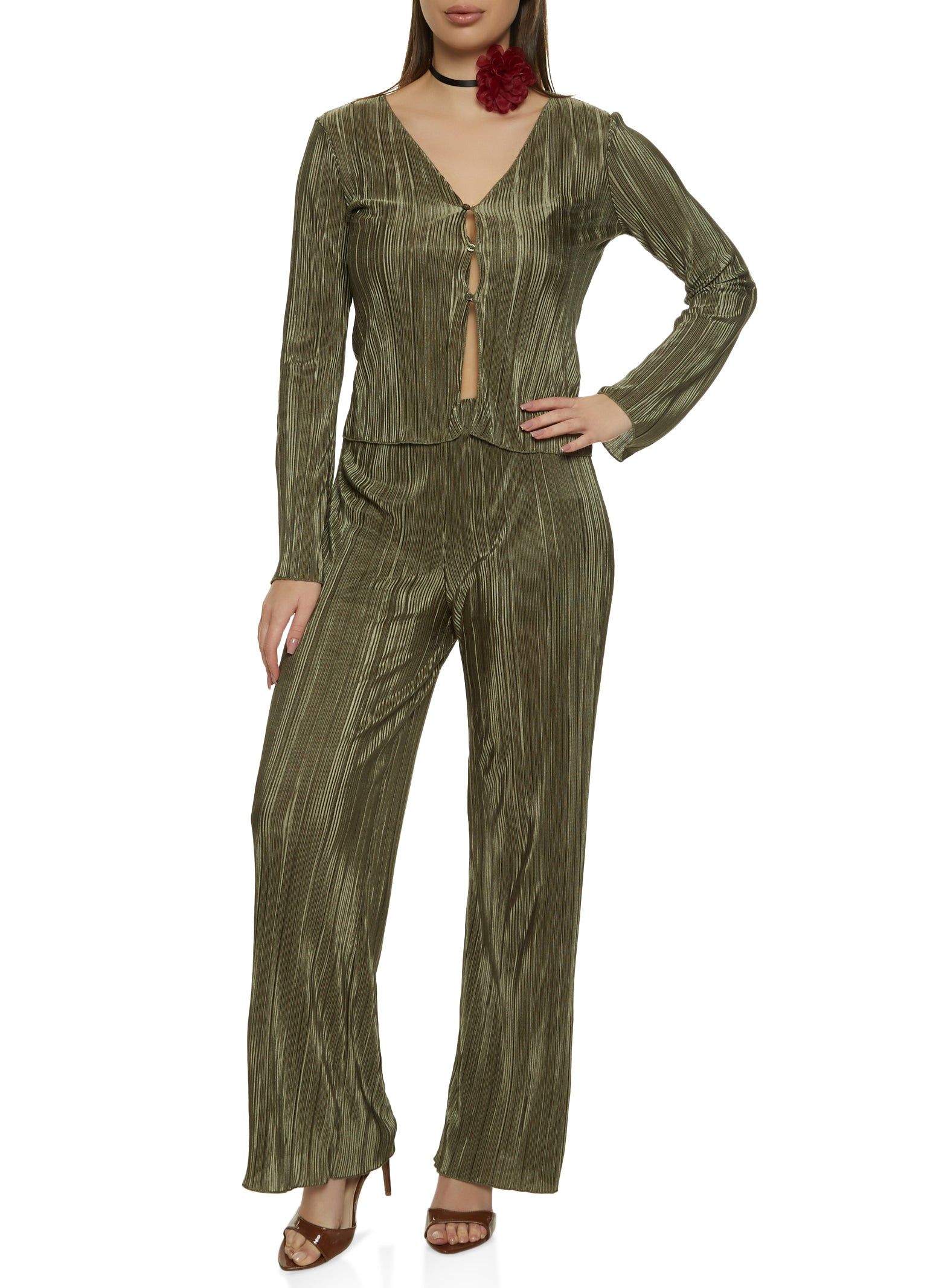 Plisse Button Front Blouse sold by Rainbow product image thumbnail 2