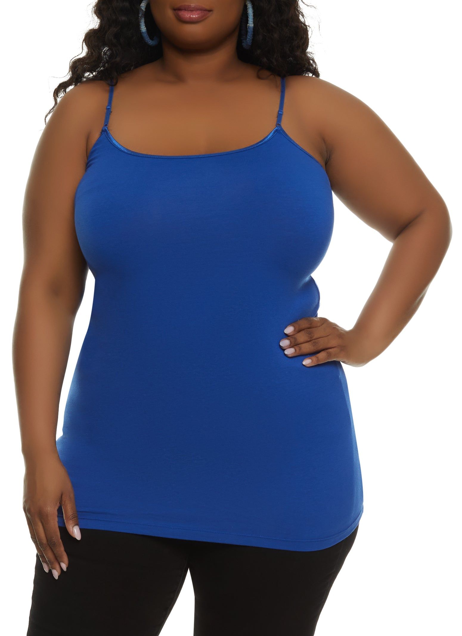 Plus Size Solid Scoop Neck Cami sold by Rainbow