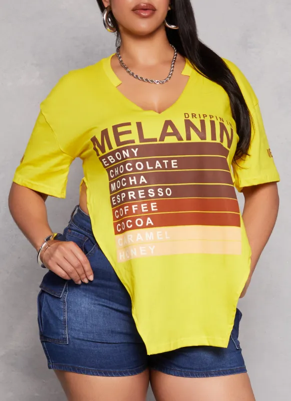 Plus Size Drippin In Melanin Graphic Top sold by Rainbow