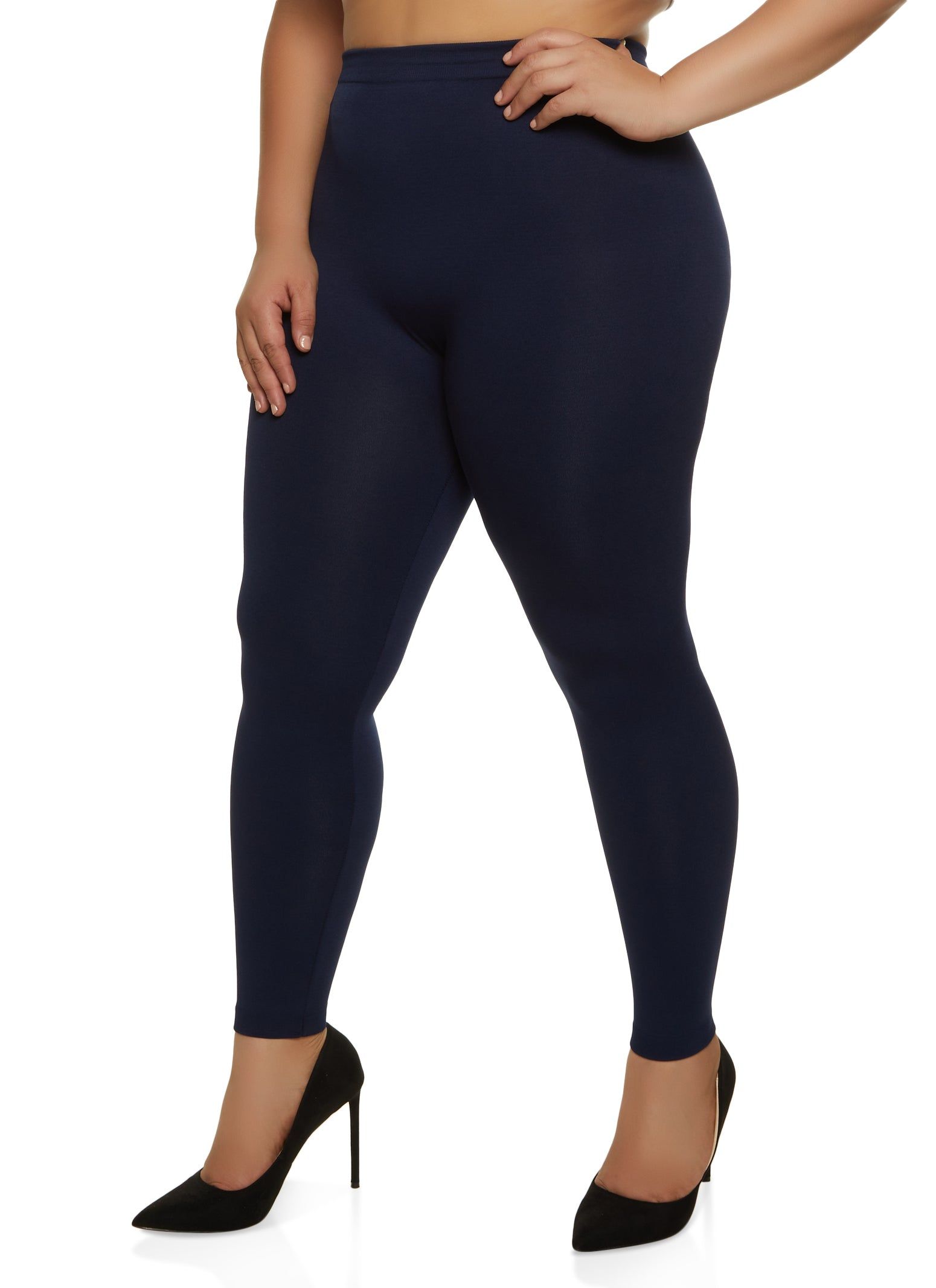 Plus Size Seamless Basic High Waisted Leggings sold by Rainbow