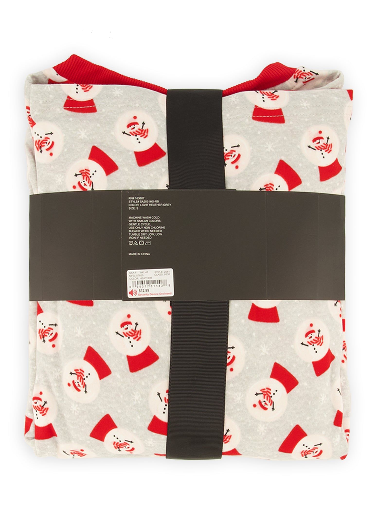 Snowman Graphic Print Henley Pajama Top and Pants Set sold by Rainbow product image thumbnail 5