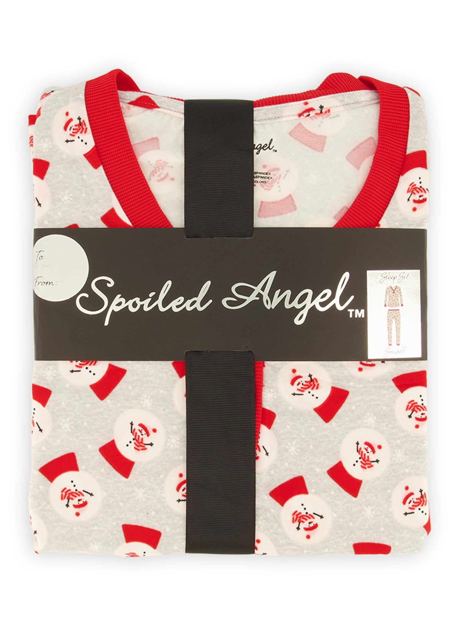 Snowman Graphic Print Henley Pajama Top and Pants Set sold by Rainbow product image thumbnail 3