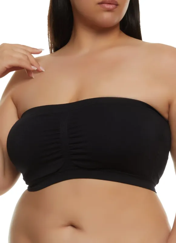 Plus Size Seamless Bandeau Bra sold by Rainbow