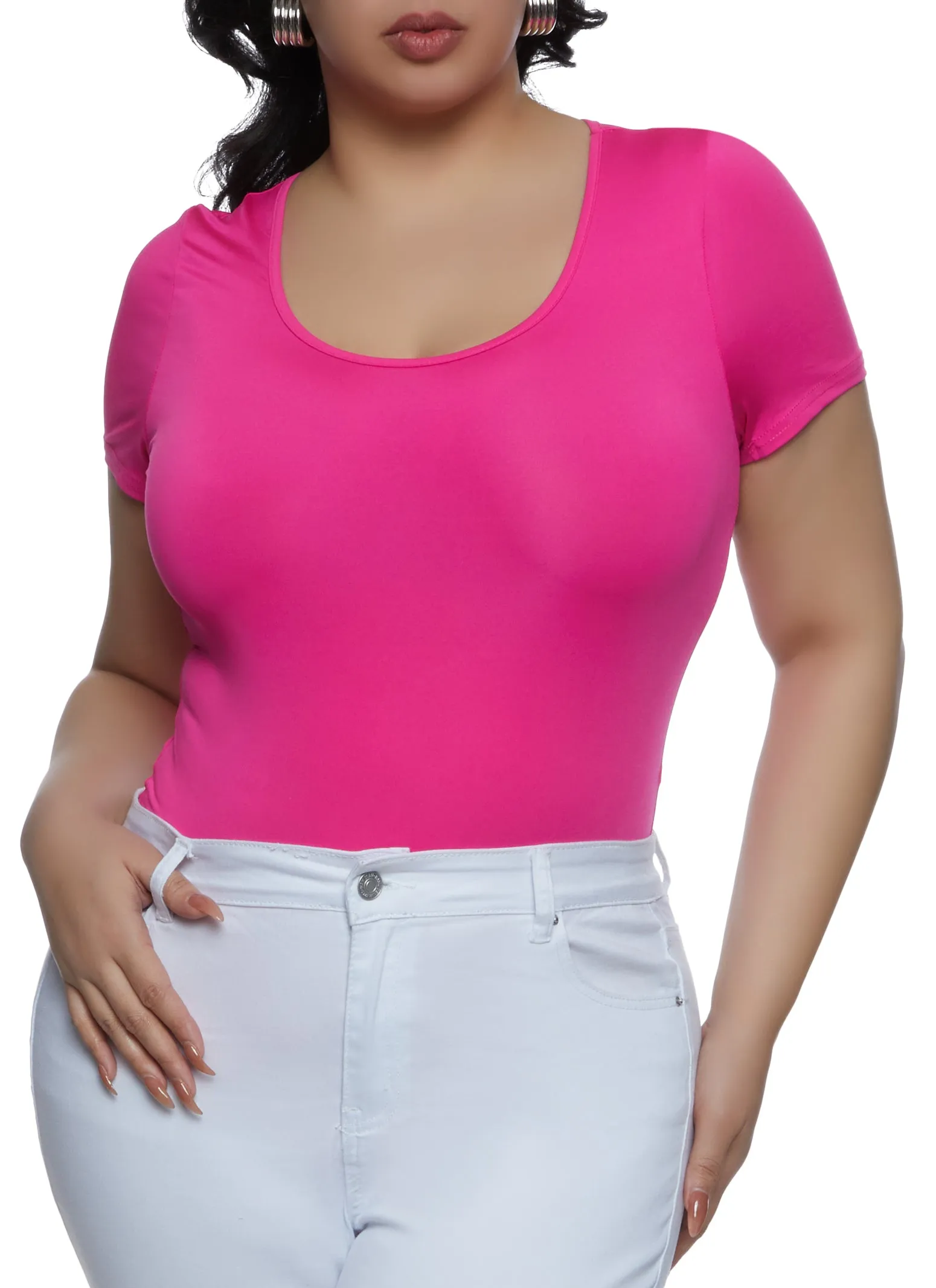 Plus Size Daisy Scoop Neck Bodysuit sold by Rainbow product image thumbnail 2