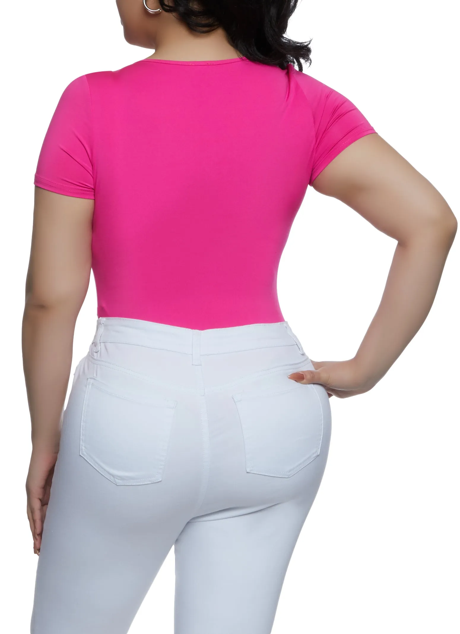 Plus Size Daisy Scoop Neck Bodysuit sold by Rainbow product image thumbnail 3