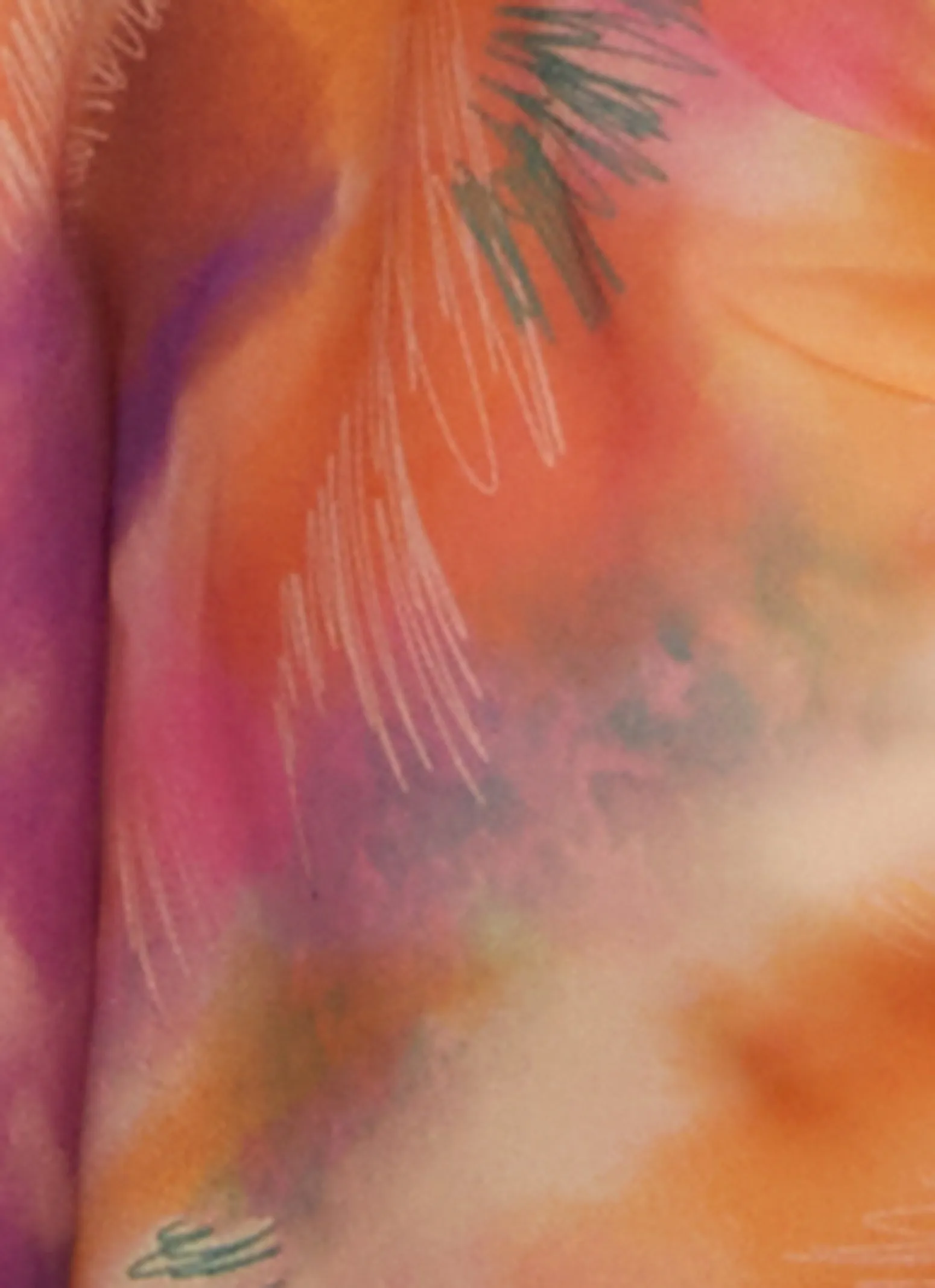 Plus Size Tie Dye Printed Elastic Waist Button Front Top sold by Rainbow product image thumbnail 3