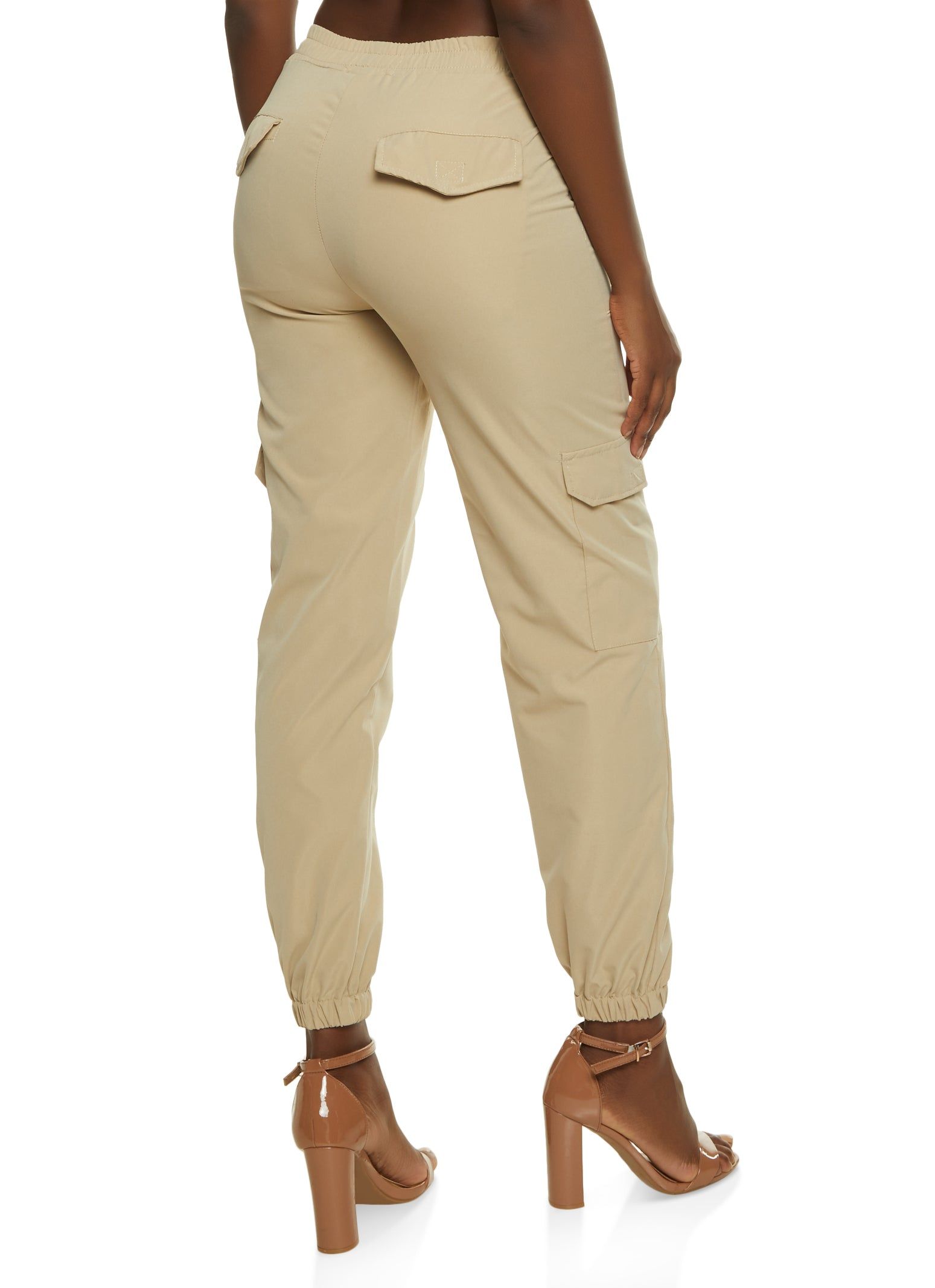 Poplin High Waist Cargo Joggers sold by Rainbow product image thumbnail 3
