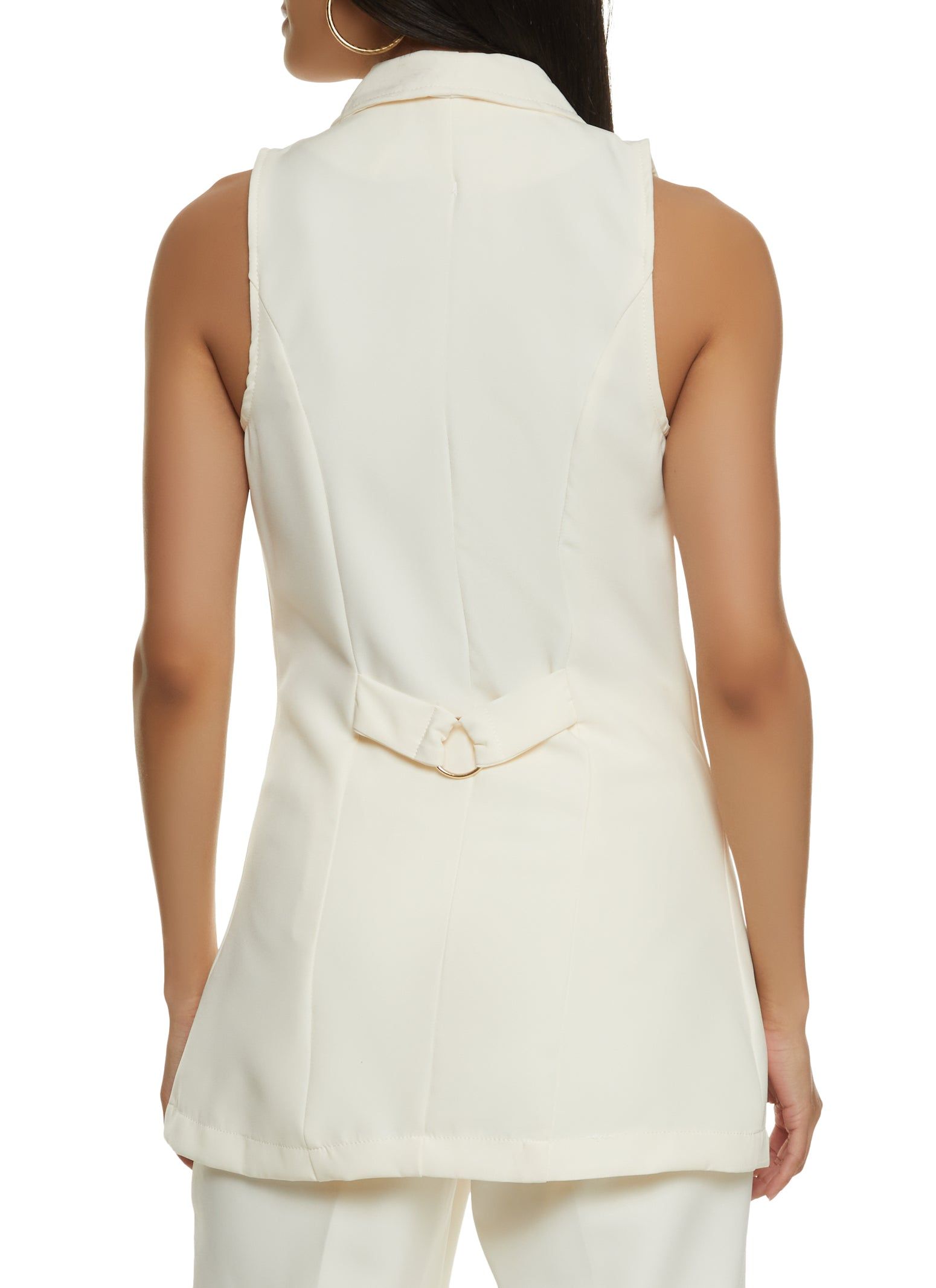 Button Detail Tailored Longline Blazer Vest sold by Rainbow product image thumbnail 3