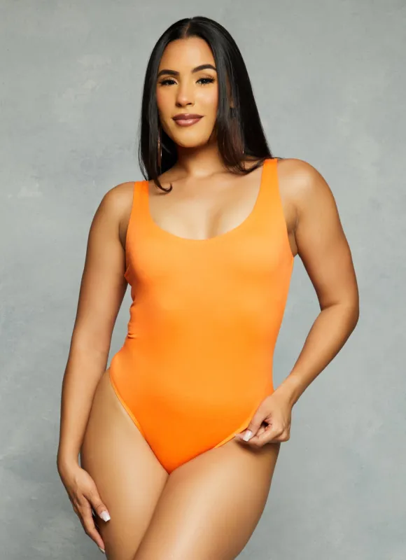 Haute Monde Soft Knit Scoop Neck Bodysuit sold by Rainbow