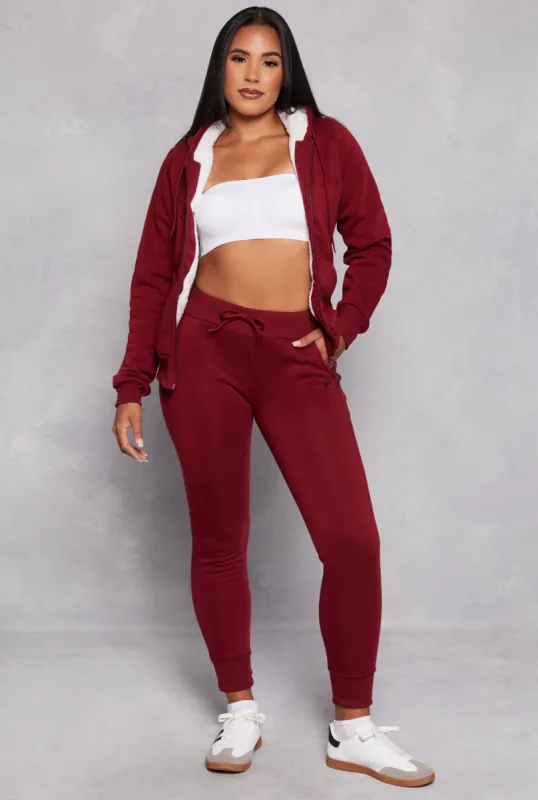 Drawstring Waist Fleece Joggers sold by Rainbow