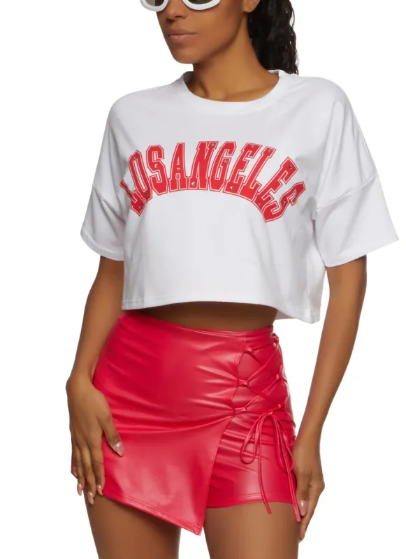 City Graphic Drop Shoulder Cropped Tee sold by Rainbow