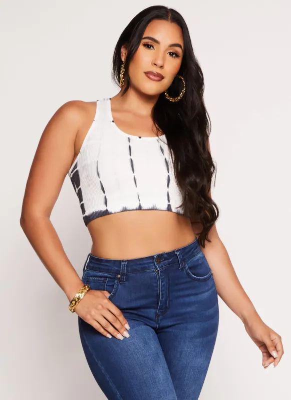 Tie Dye Seamless Racerback Tank Top sold by Rainbow