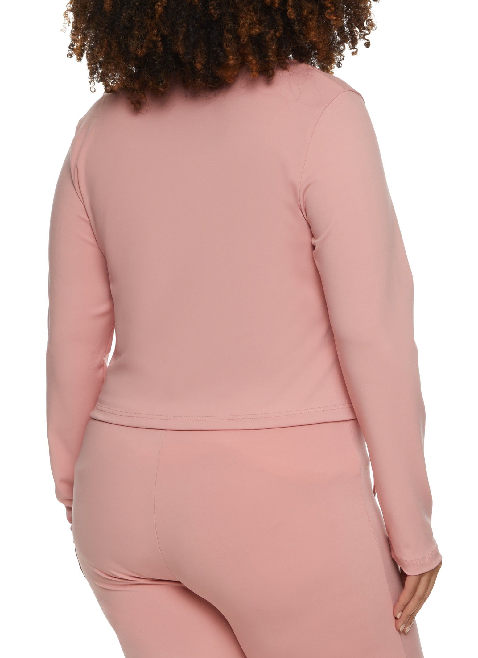 Plus Size Ruched Cropped Track Jacket sold by Rainbow product image thumbnail 3