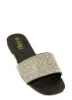 Open Toe Rhinestone Band Slide Sandals sold by Rainbow