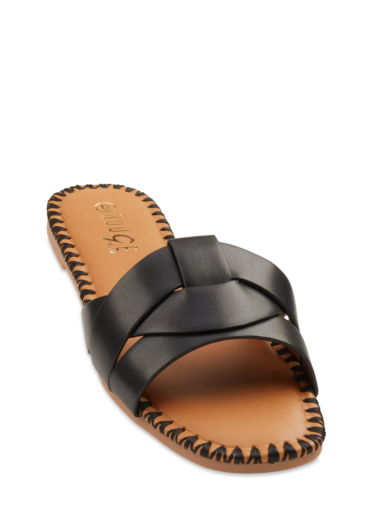 Woven Band Open Toe Slide Sandals sold by Rainbow