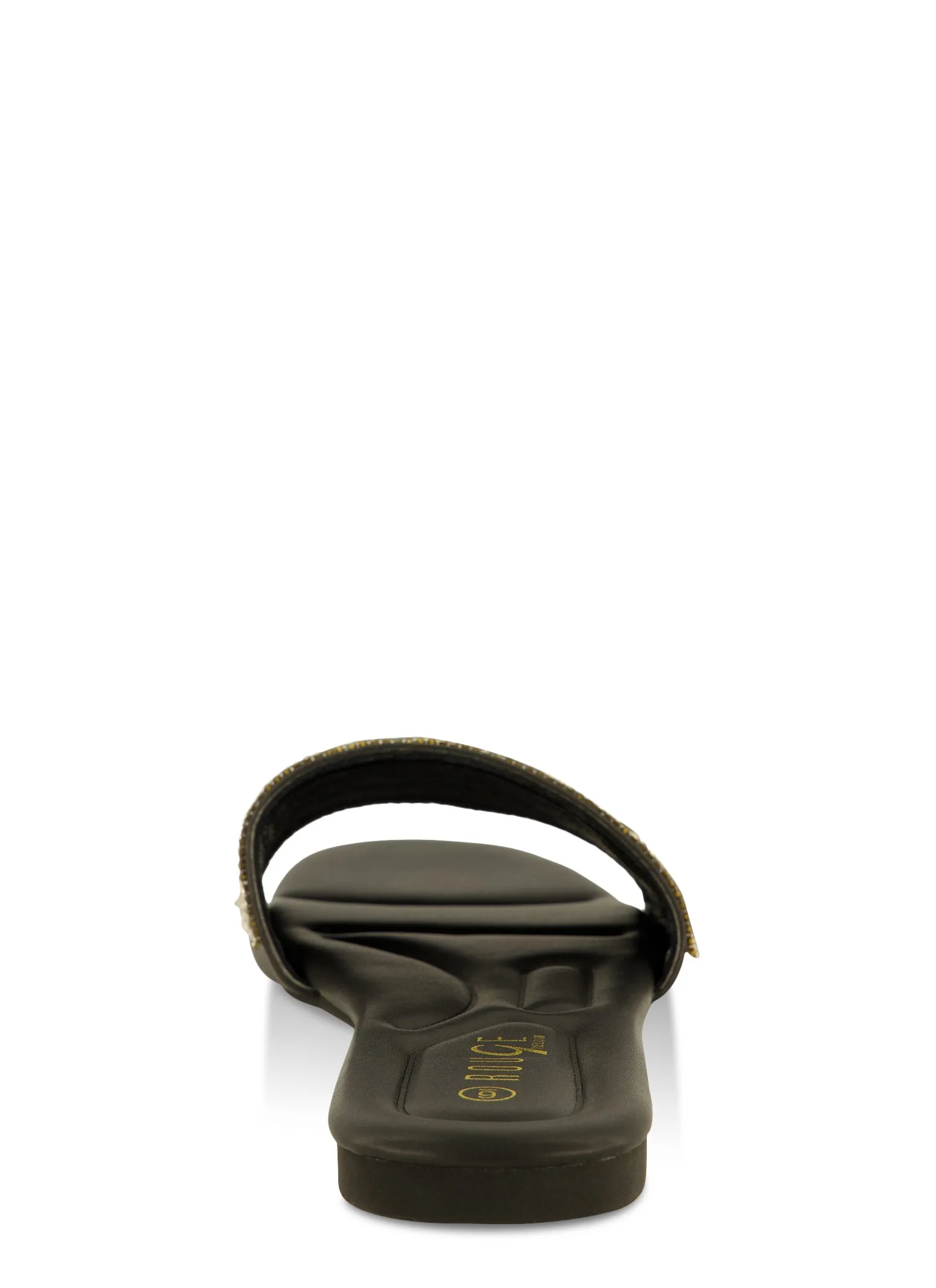 Open Toe Rhinestone Band Slide Sandals sold by Rainbow product image thumbnail 3