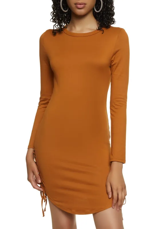 Lace Up Side Detail Midi Dress sold by Rainbow