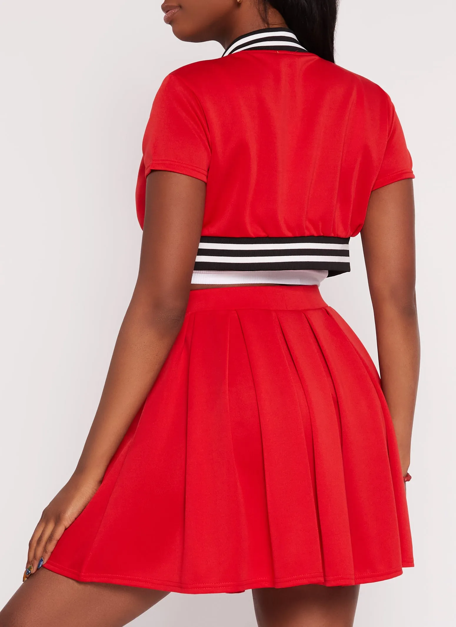 Daisy Short Sleeve Cropped Bomber Jacket sold by Rainbow product image thumbnail 3