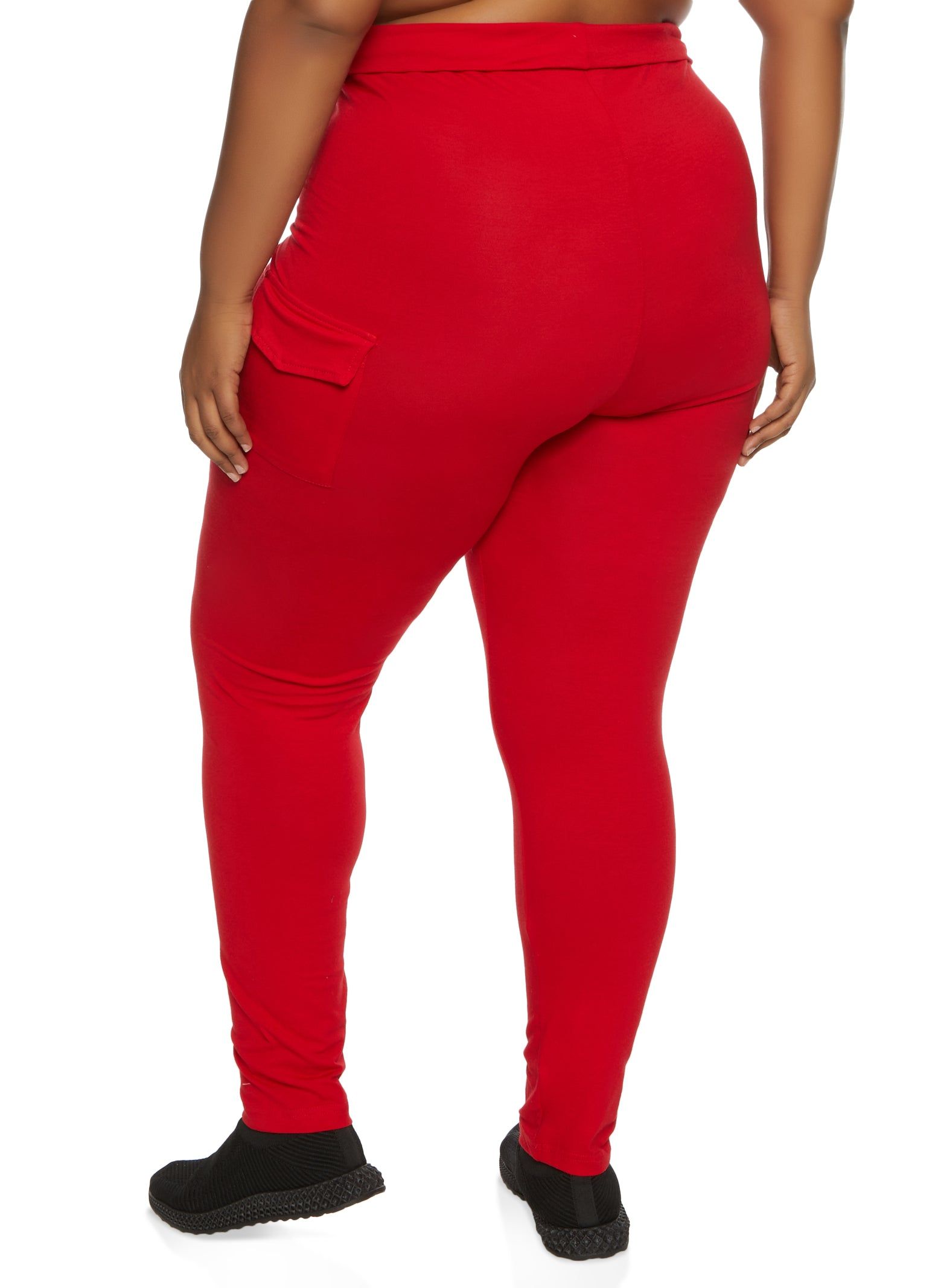 Plus Size High Waist Cargo Pocket Leggings sold by Rainbow product image thumbnail 2