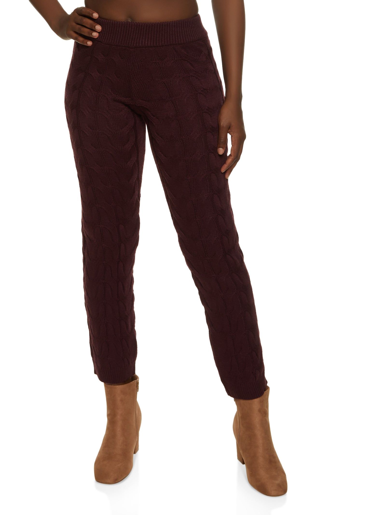 Cable Knit High Waist Pants sold by Rainbow