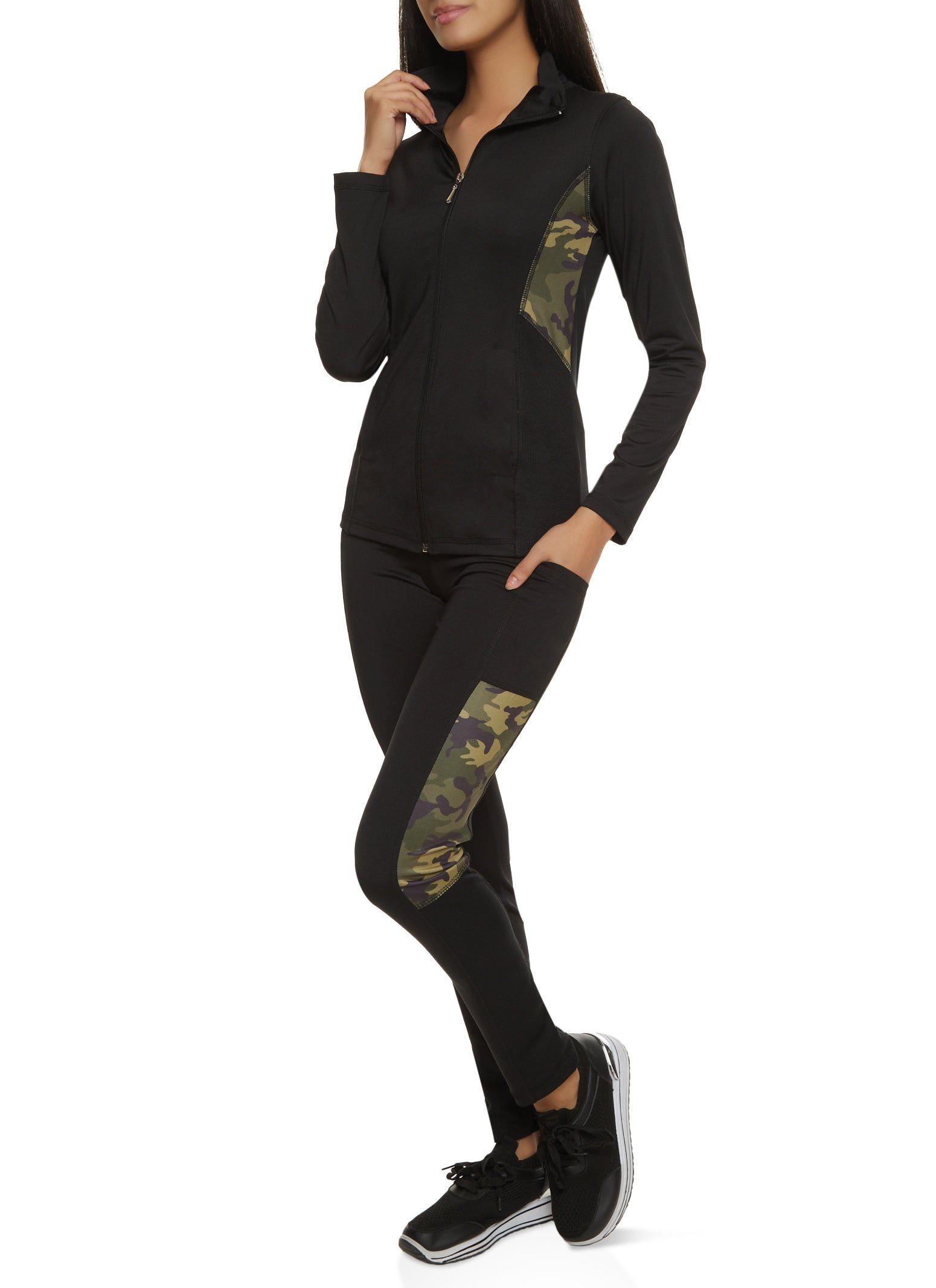 Color Block Camo Detail Track Jacket sold by Rainbow product image thumbnail 2