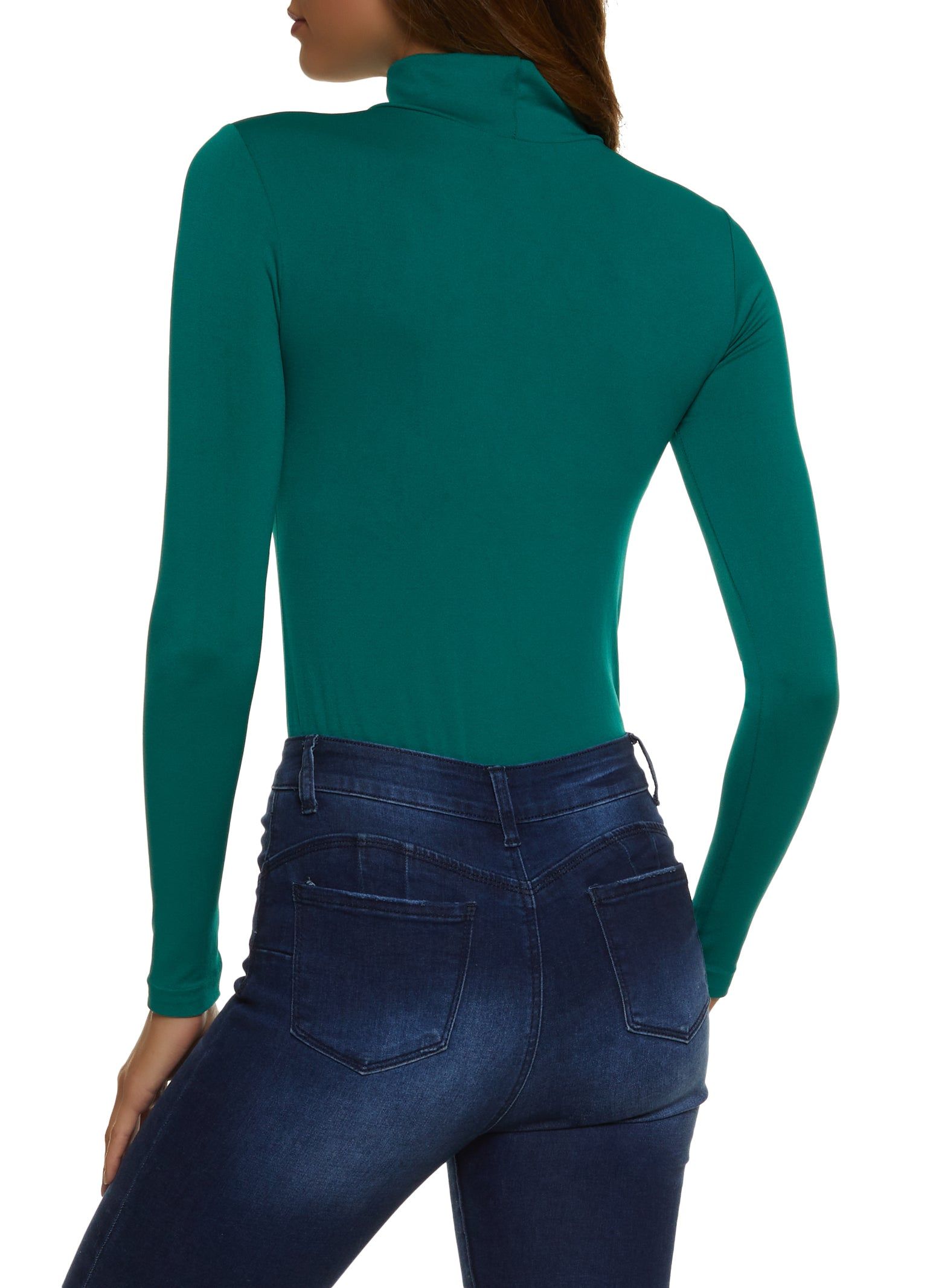 Basic Mock Neck Long Sleeve Bodysuit sold by Rainbow product image thumbnail 3