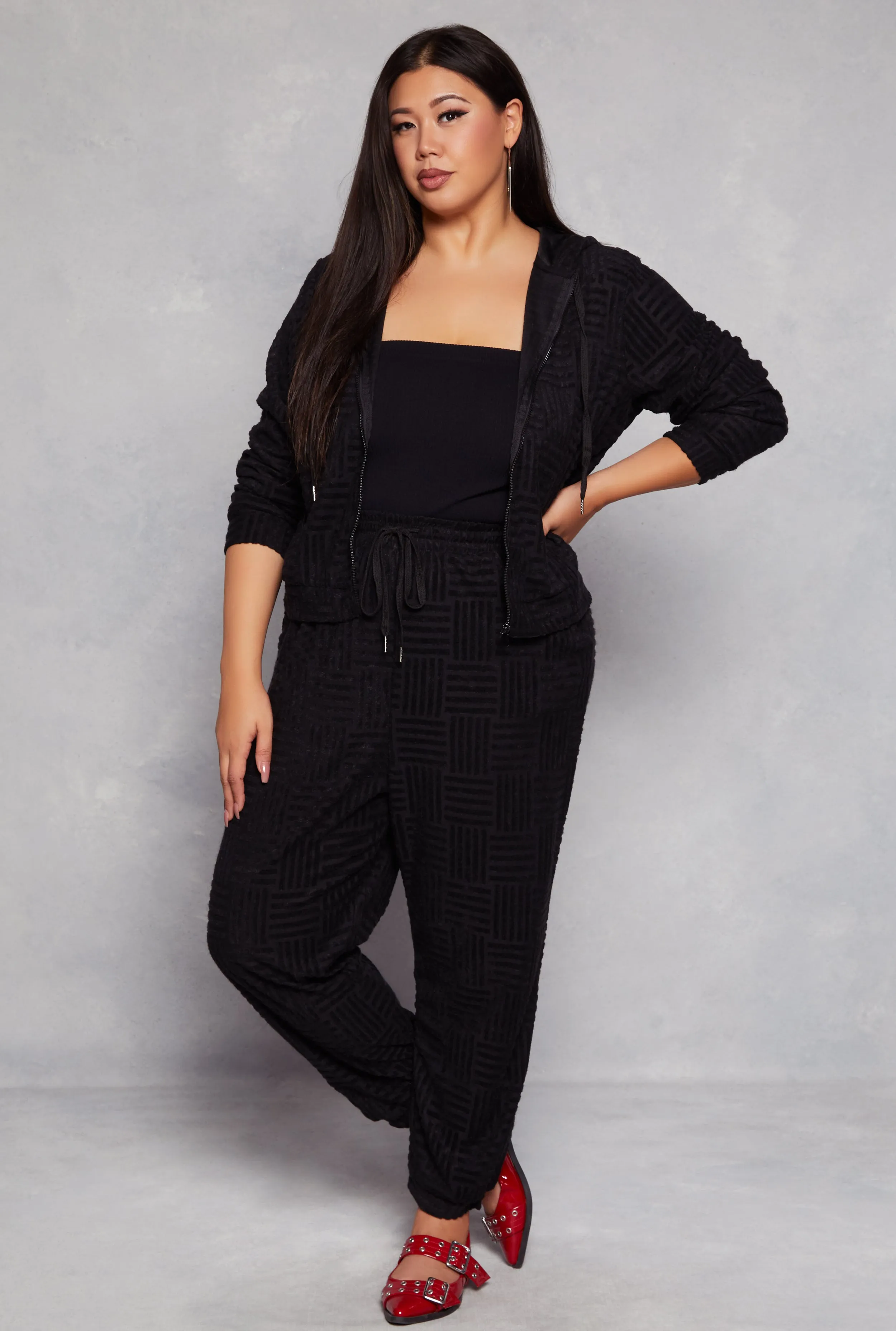 Plus Size Chenille Drawstring Joggers sold by Rainbow