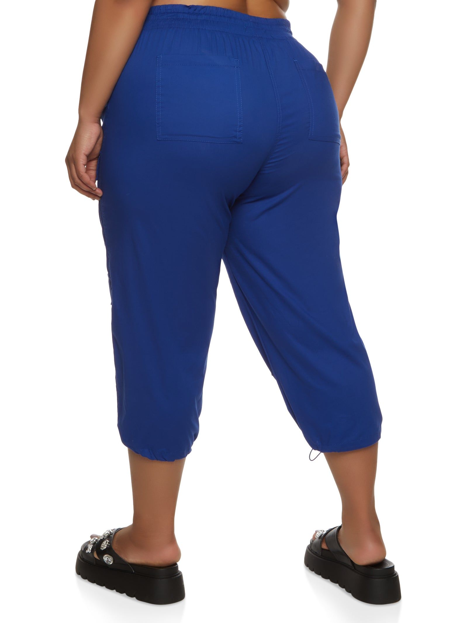 Plus Size Poplin Drawstring Capri Pants sold by Rainbow product image thumbnail 2