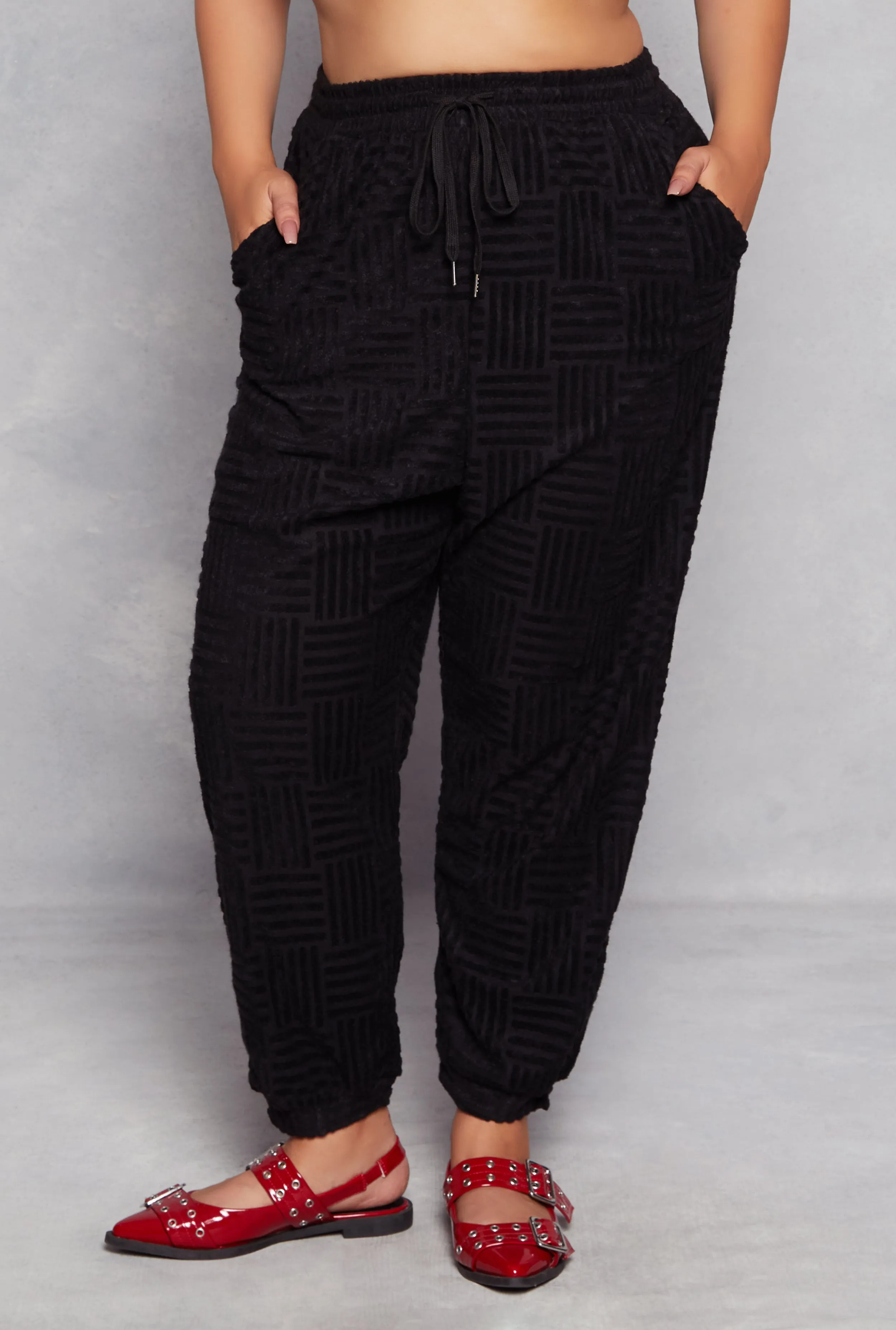 Plus Size Chenille Drawstring Joggers sold by Rainbow product image thumbnail 2