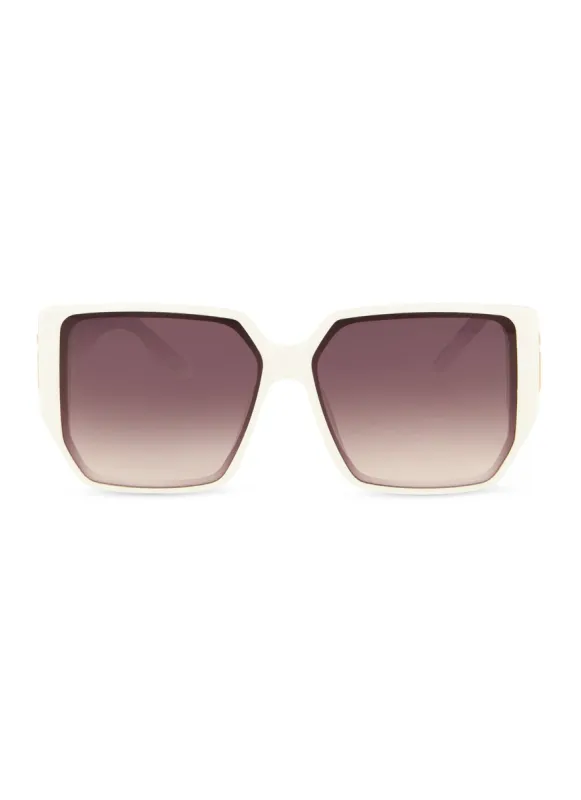 Metallic Temple Oversized Shield Frame Sunglasses sold by Rainbow