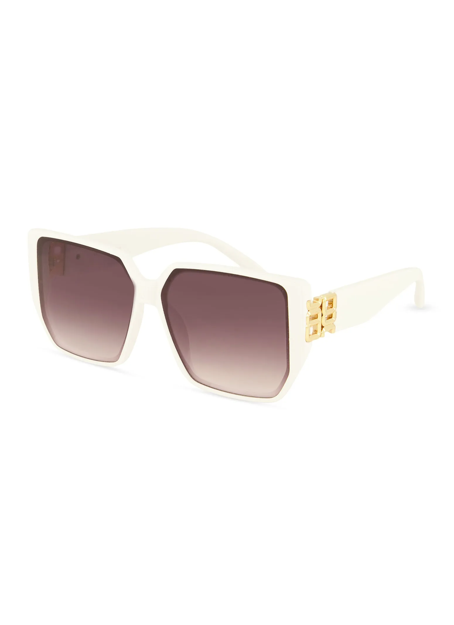 Metallic Temple Oversized Shield Frame Sunglasses sold by Rainbow product image thumbnail 2