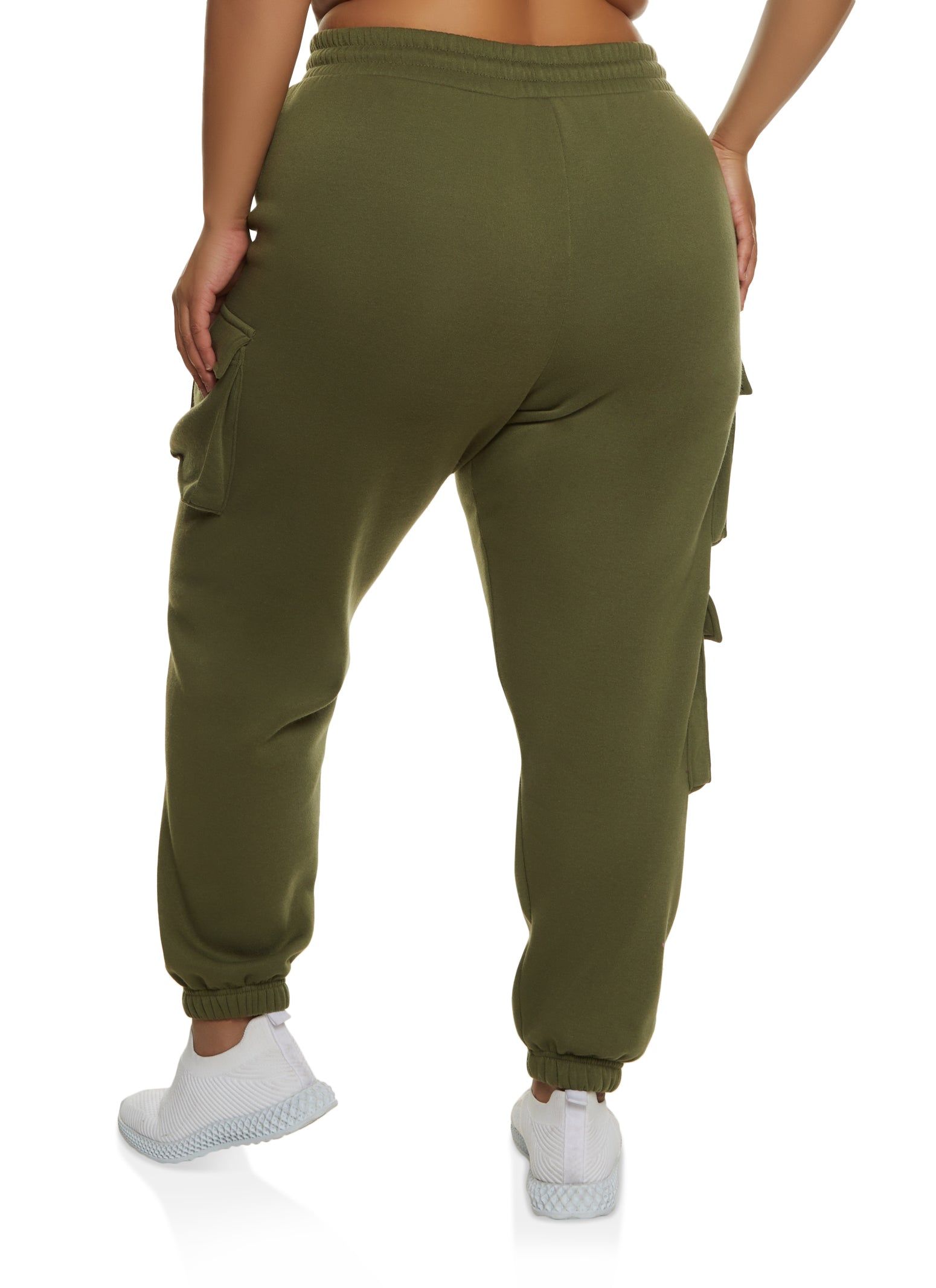 Plus Size Fleece Cargo Pocket Sweatpants sold by Rainbow product image thumbnail 2