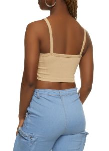 Ribbed Knit Seamless Cropped Cami sold by Rainbow