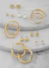 Assorted Stud and Hoop Earring Set of 9 sold by Rainbow