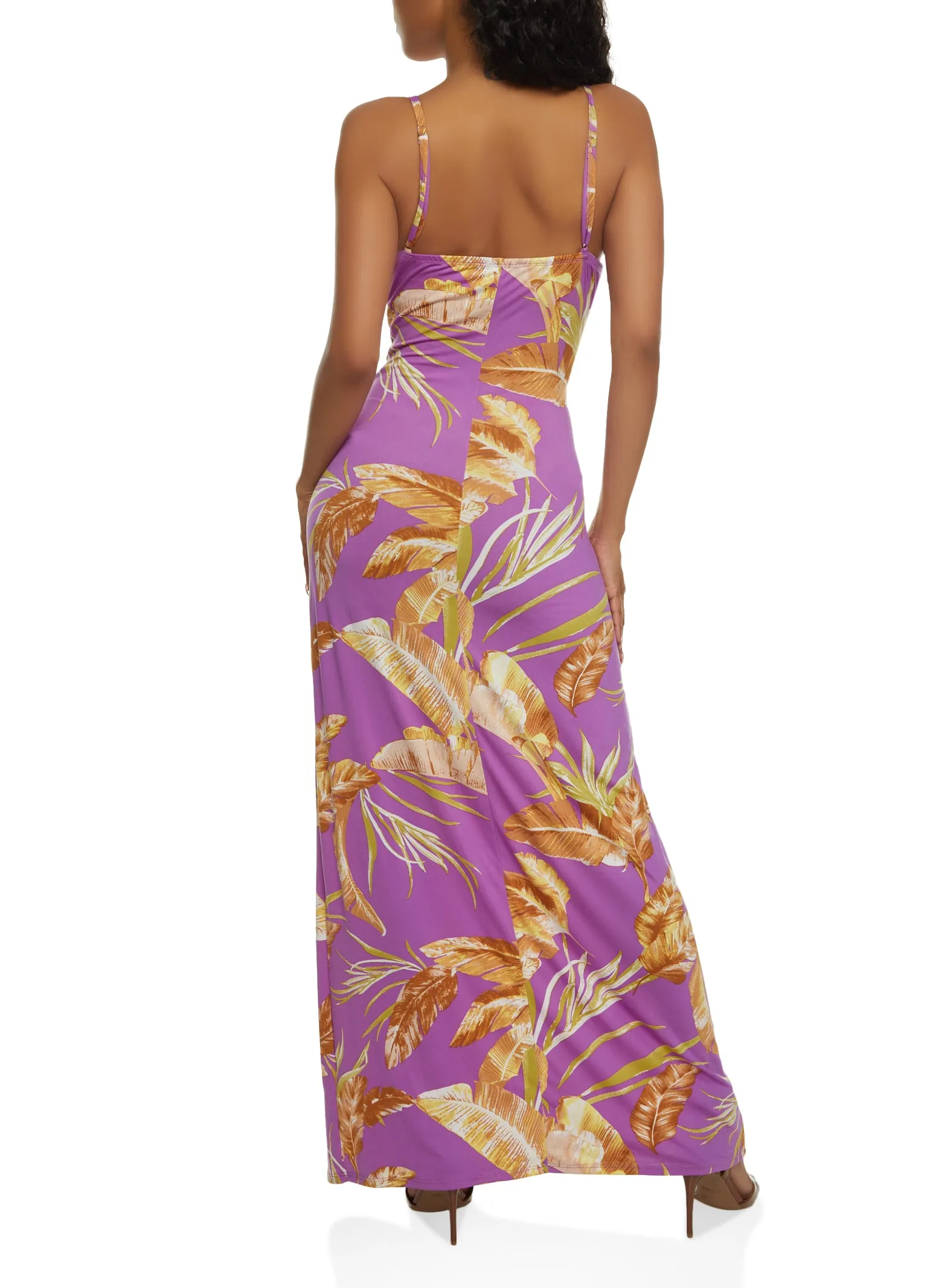Haute Monde Tropical Palm Print Maxi Cami Dress sold by Rainbow product image thumbnail 3