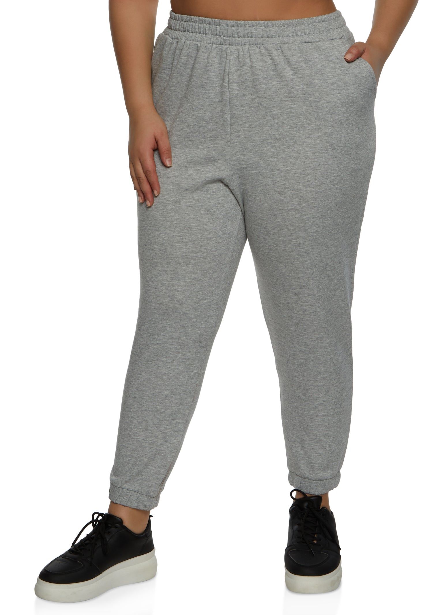 Plus Size Fleece High Waist Joggers sold by Rainbow