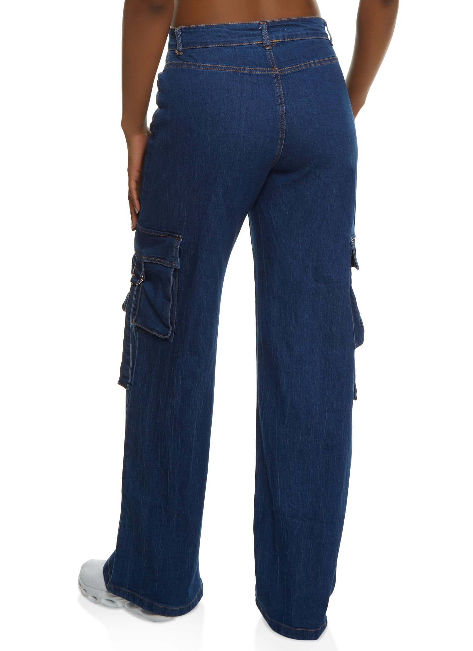 Denim Cargo Wide Leg Pants sold by Rainbow product image thumbnail 3