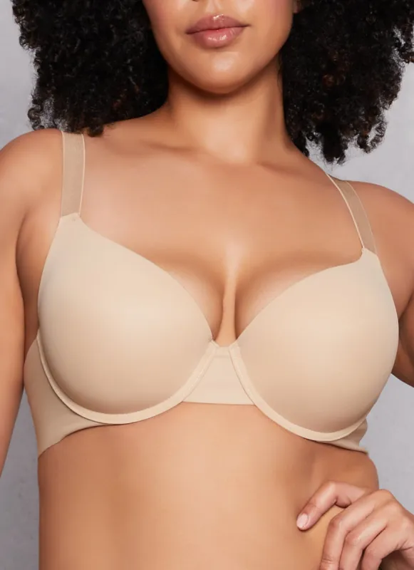 Plus Size Solid Plunge Bra sold by Rainbow