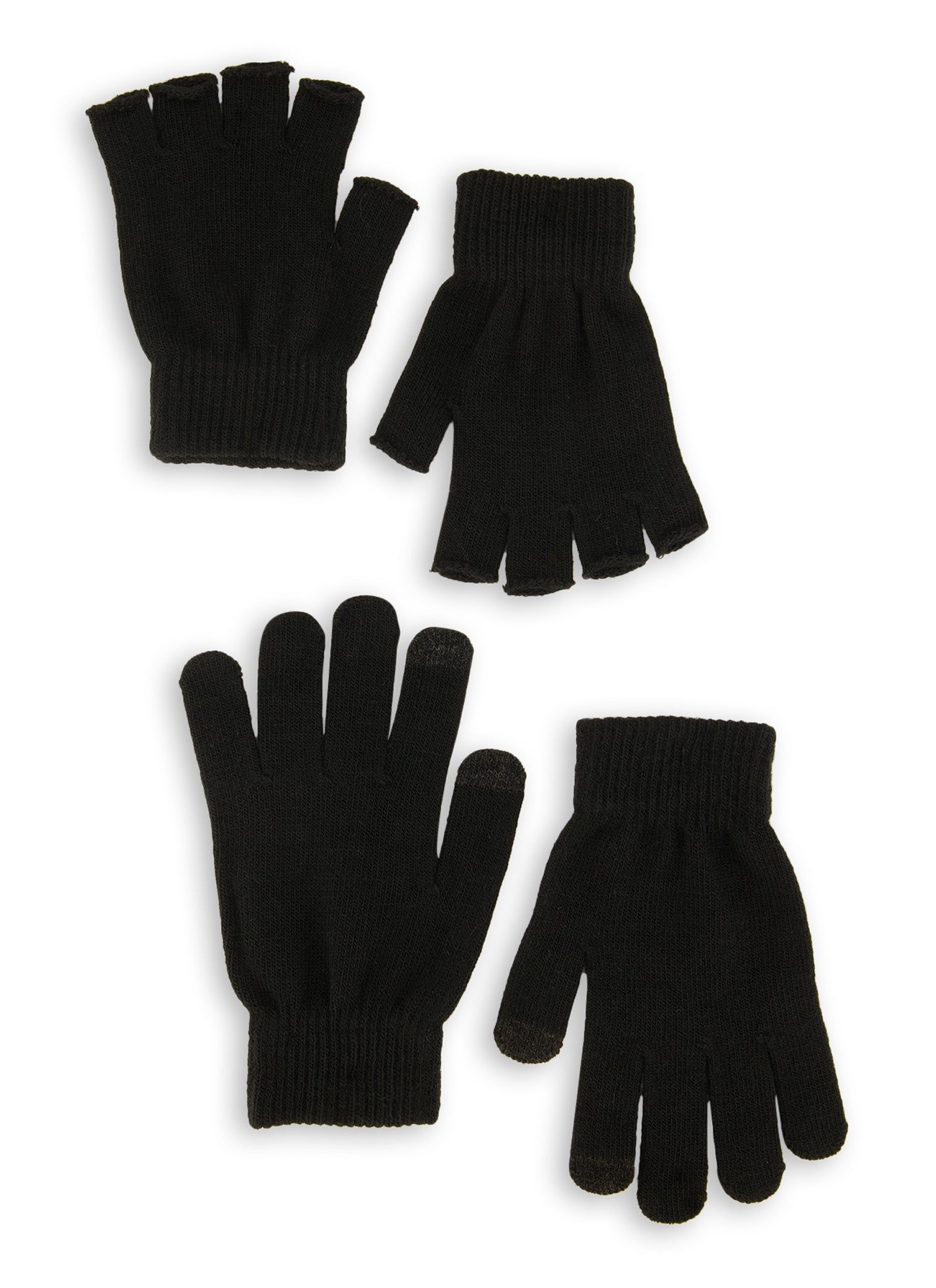 Ribbed Texting Gloves 2 Pack sold by Rainbow