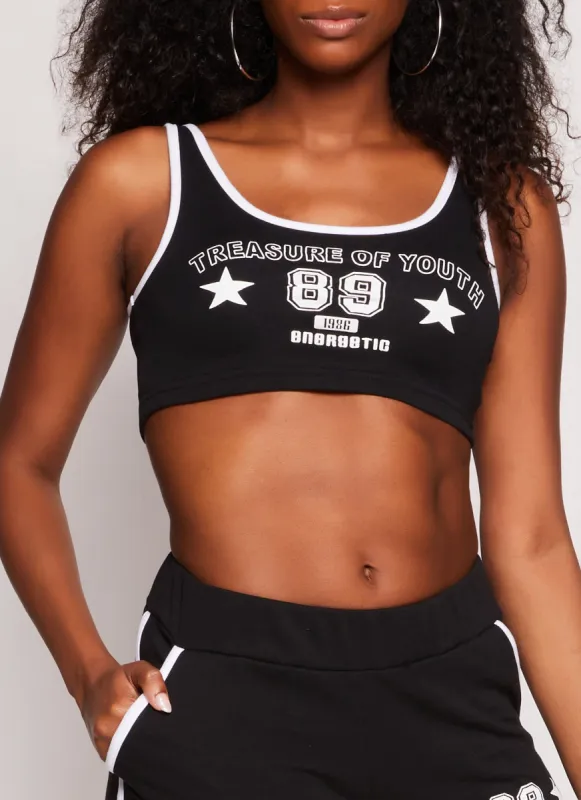 Treasure Of Youth 89 Graphic Crop Top sold by Rainbow