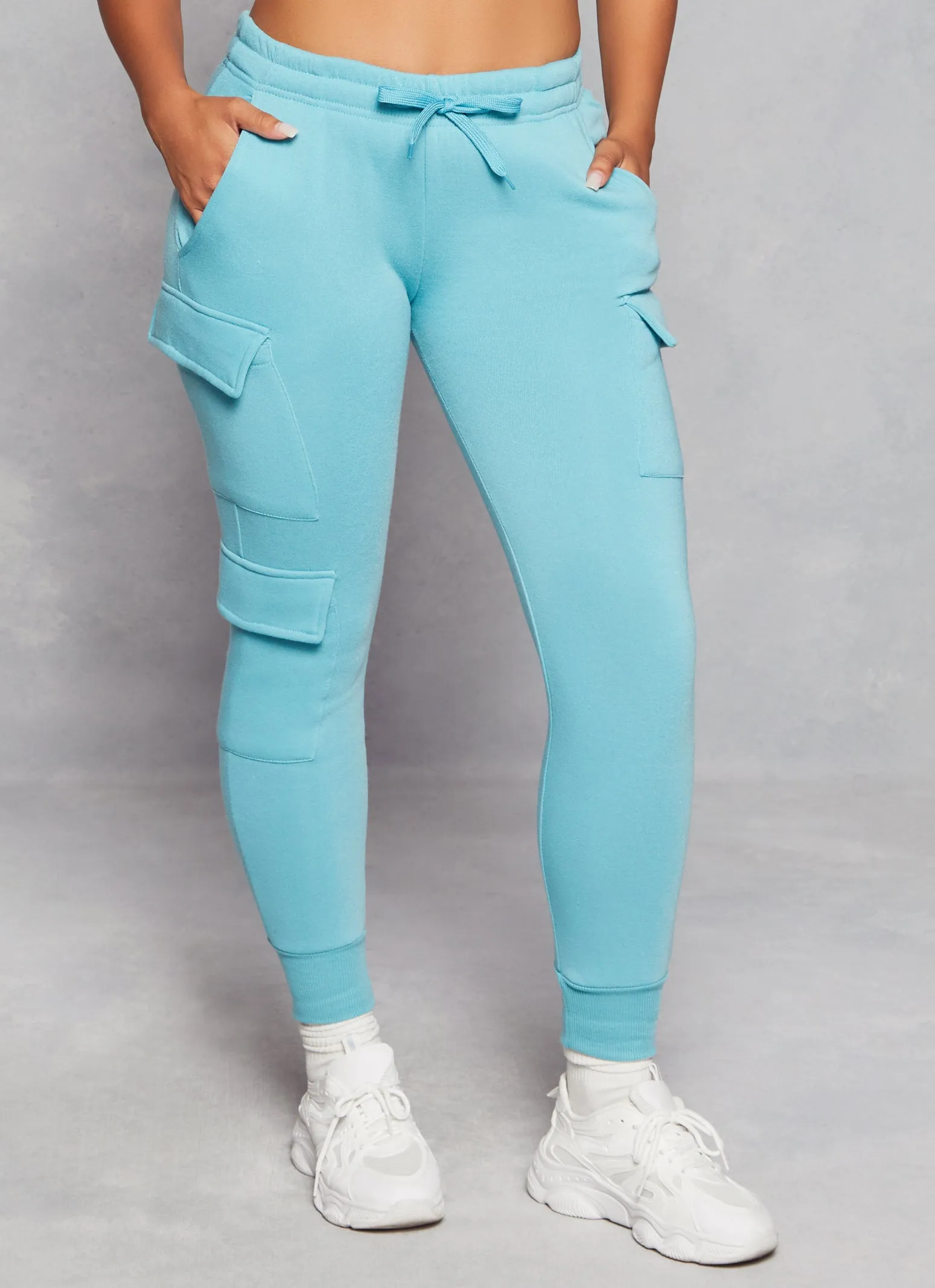 Fleece Drawstring Cargo Joggers sold by Rainbow product image thumbnail 2