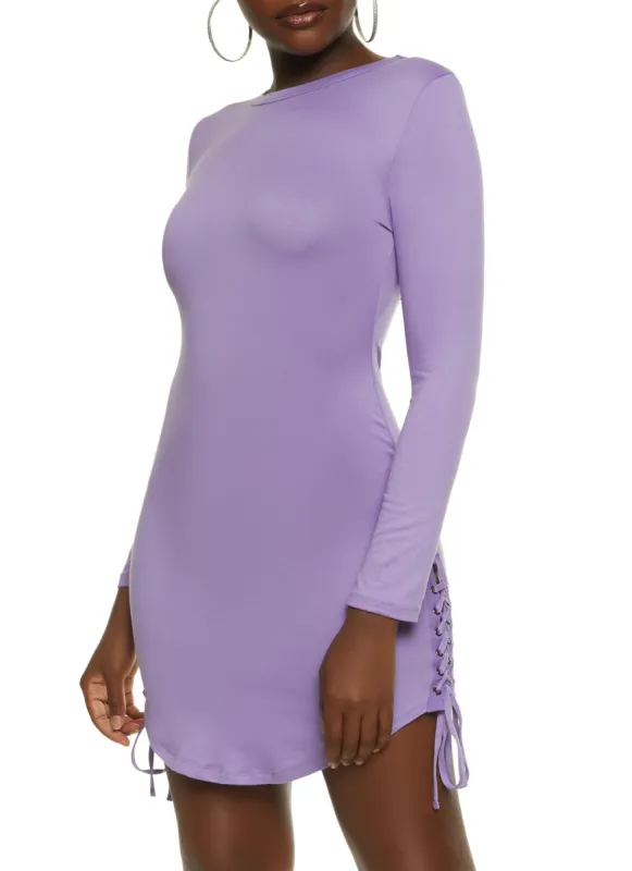 Lace Up Side Detail Midi Dress sold by Rainbow