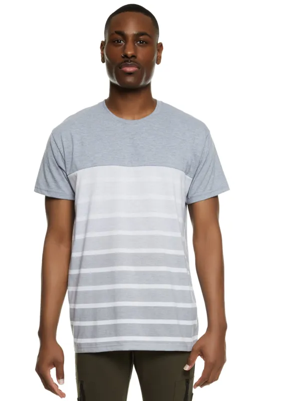Mens Ombre Striped T Shirt sold by Rainbow