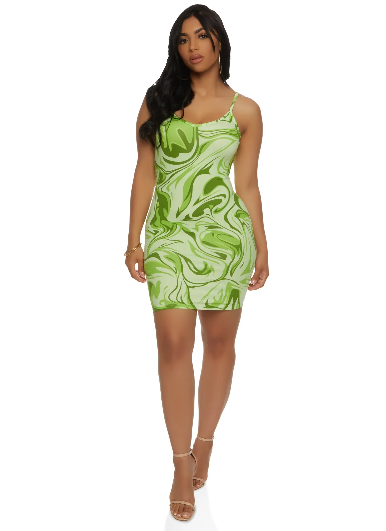 Printed Scoop Neck Cami Dress sold by Rainbow product image thumbnail 2