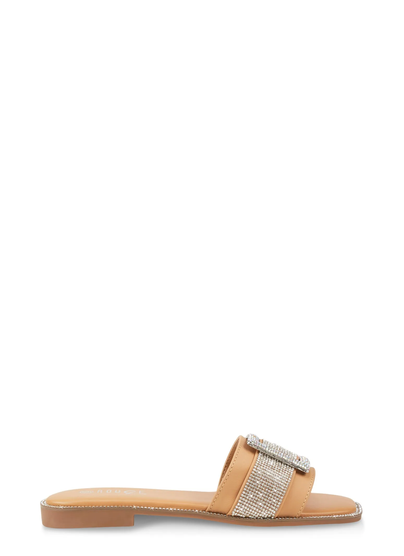 Rhinestone Studded Buckle Band Slide Sandals sold by Rainbow product image thumbnail 2