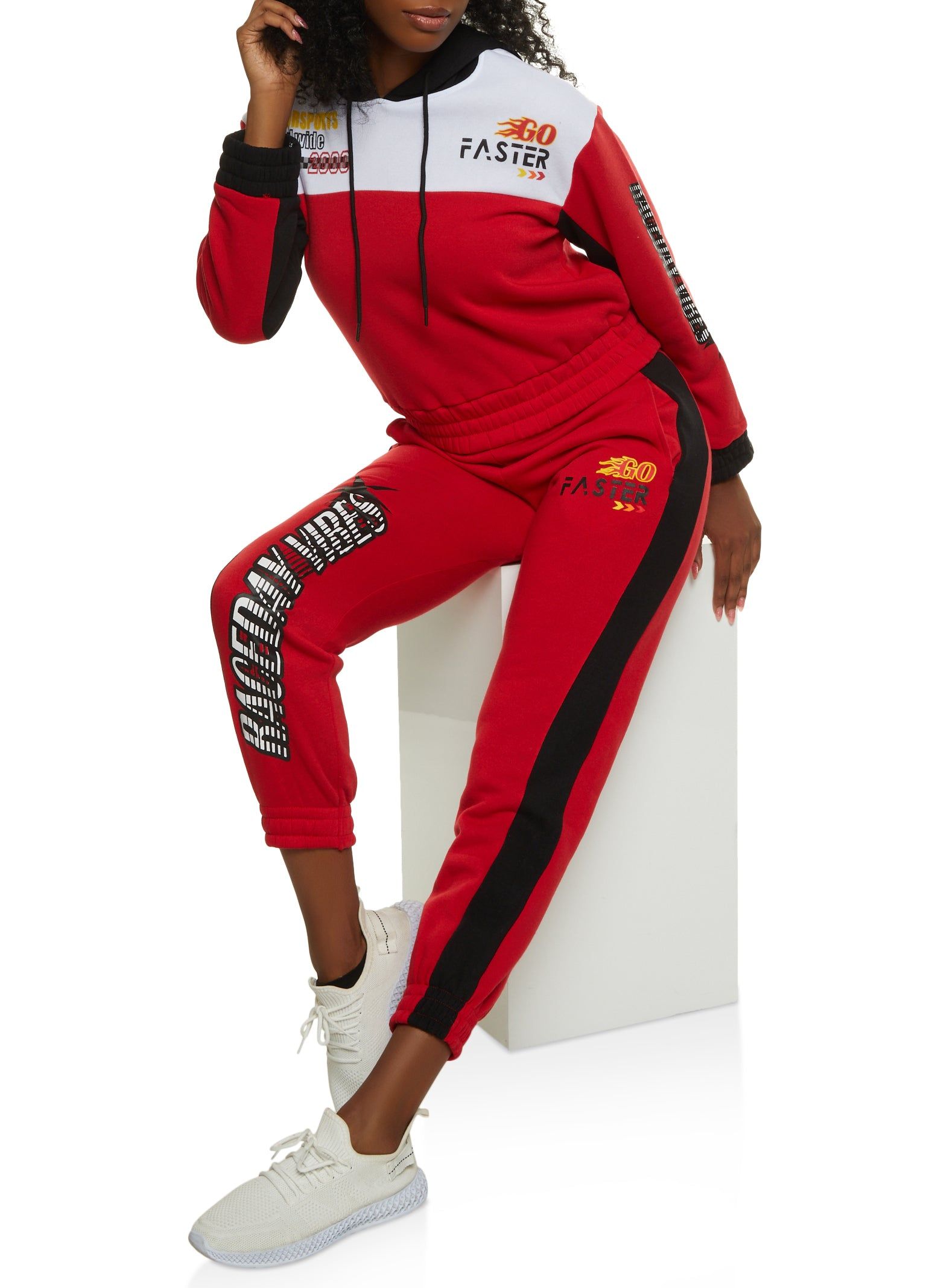 Fleece Race Day Vibes Graphic Hoodie sold by Rainbow product image thumbnail 2